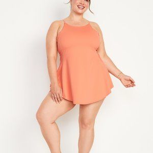 NWOT Sleeveless PowerSoft 2-in-1 Performance Mini Skort Dress Peach M